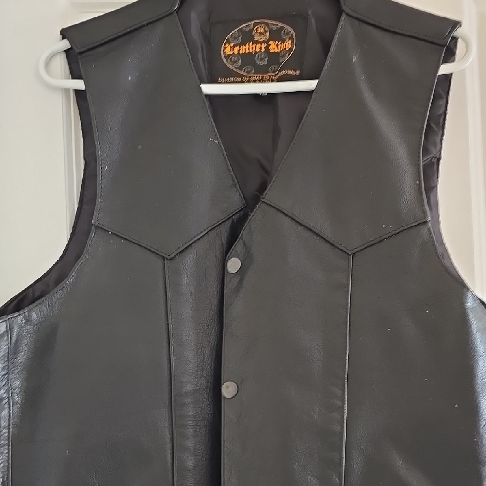 Black Leather Vest